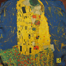 Load image into Gallery viewer, Pocket-square The Kiss - Derivation of Painting by Gustav Klimt