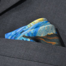 Load image into Gallery viewer, Pocket-square Starry Night - Derivation of Painting by Van Gogh