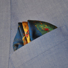 Load image into Gallery viewer, Pocket Square - Anniversary - Italian Silk Scarf - The Kiss - Gustav Klimt - Love Handkerchief