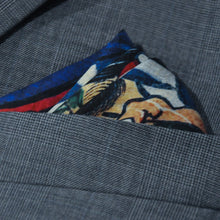 Load image into Gallery viewer, Pocket Square - Asian Heritage - Ancient Japanese Wood Block Art - Silk Scarf - Italian Silk - Gift Handkerchief Samurai