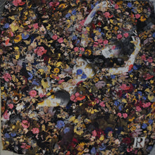 Load image into Gallery viewer, Pocket-square Ophelia at Night - Anniversary and Valentines Day Crazy Love- Silk Scarf - Custom Handkerchief by Paul Trani