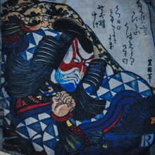 Load image into Gallery viewer, Pocket Square - Asian Heritage - Ancient Japanese Wood Block Art - Silk Scarf - Italian Silk - Gift Handkerchief Samurai
