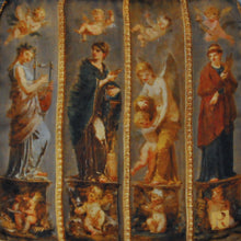 Load image into Gallery viewer, Pocket Square - Silk Scarf - Pierre-Paul Prud'hon Arts, Wealth, Pleasure and Philosophy