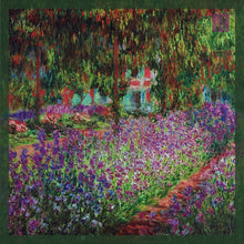 Load image into Gallery viewer, Pocket Square - Monet's Iris Garden at Giverny Pocket Square