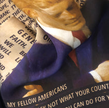 Load image into Gallery viewer, Pocket Square - Silk Scarf - John F. Kennedy Custom Handkerchief - Kennedy School - Americana - Patriotic Gift