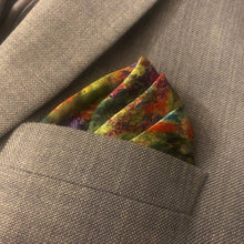 Load image into Gallery viewer, Pocket Square - Monet's Iris Garden at Giverny Pocket Square