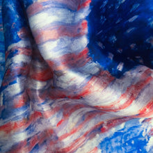Load image into Gallery viewer, Pocket Square - NYC 5th Ave American Flags in the Rain 1917 Pocket Square