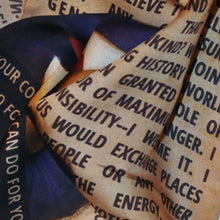 Load image into Gallery viewer, Pocket Square - Silk Scarf - John F. Kennedy Custom Handkerchief - Kennedy School - Americana - Patriotic Gift