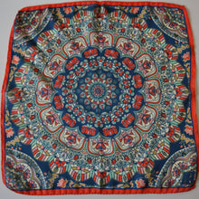 Load image into Gallery viewer, Pocket Square - Kaleidoscope Blues and Pinks