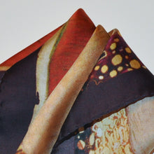 Load image into Gallery viewer, Pocket Square - Silk Scarf - Handkerchief - Accessory/Gift for Anniversary -Passionate Love - Danae - Gustav Klimt