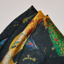 Load image into Gallery viewer, Pocket Square - Anniversary - Italian Silk Scarf - The Kiss - Gustav Klimt - Love Handkerchief