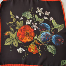 Load image into Gallery viewer, Pocket Square - Human Existence; Poppy, Plums, Cherry Blossoms; Mortality, Death, and Hope