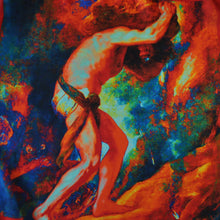 Load image into Gallery viewer, Pocket Square - Silk Scarf - Italian Silk - Titian's Sysyphus - Work Anniversary Handkerchief