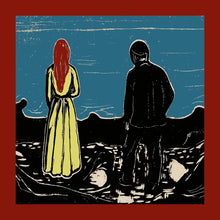 Load image into Gallery viewer, Pocket Square - Silk Scarf - Edvard Munch's The Lonely Ones - Lost Love, Jealousy, Abandonment – Handkerchief