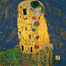 Load image into Gallery viewer, Pocket-square The Kiss - Derivation of Painting by Gustav Klimt
