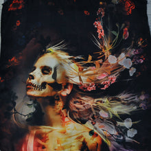 Load image into Gallery viewer, Pocket-square Day of the Dead - Silk Scarf Día de Muertos or Día de los Muertos Theme Custom by Paul Trani
