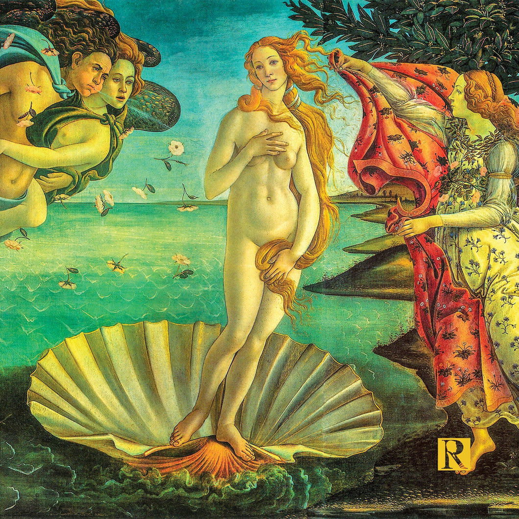 Pocket Square - Silk Scarf - Boticelli - The Birth of Venus