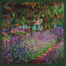 Load image into Gallery viewer, Pocket Square - Monet&#39;s Iris Garden at Giverny Pocket Square
