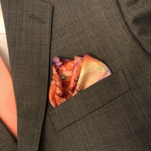 Load image into Gallery viewer, Pocket Square - Bosch - Garden of Earthly Delights in Pinks
