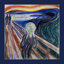 Load image into Gallery viewer, Pocket Square - Silk Scarf - Handkerchief - Edvard Munch&#39;s The Scream - Symbolism of our Troubled Times - Gift
