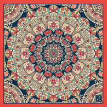 Load image into Gallery viewer, Pocket Square - Kaleidoscope Blues and Pinks
