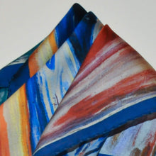 Load image into Gallery viewer, Pocket Square - Silk Scarf - Handkerchief - Edvard Munch&#39;s The Scream - Symbolism of our Troubled Times - Gift
